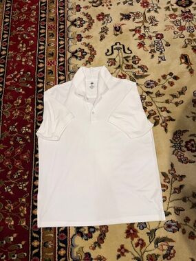 Men's White Short-Sleeve Polo Shirt - Clean Casual Essential